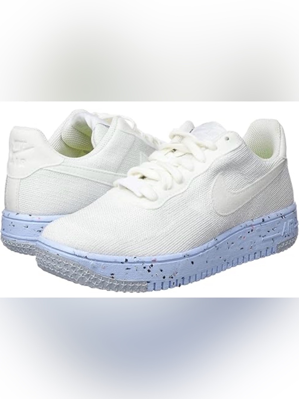 Nike Air Force 1 Crater Flyknit Sneakers White Size 9 EUC
